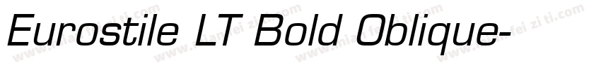 Eurostile LT Bold Oblique字体转换